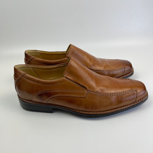 Sandro Moscoloni Tan Ambrose Size 12 Slip On Mens Leather Shoes Width D - Picture 3 of 12
